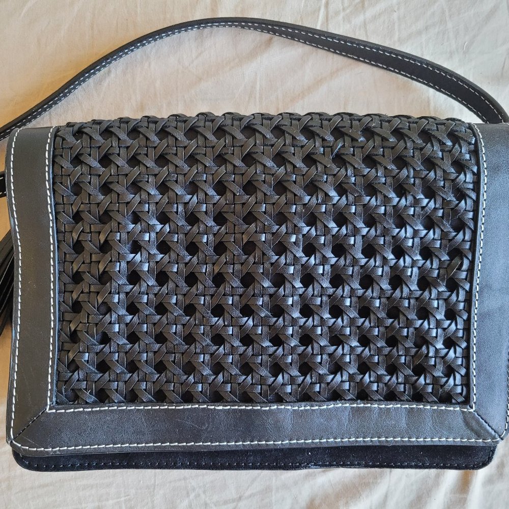 Zara Leather and Suede Envelope Shoulder Bag